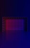 Grid lines and neon lines, 3d rendering. photo