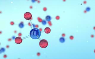 Molecule structure, biotechnology concept, 3d rendering. photo