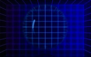 Grid lines and neon lines, 3d rendering. photo