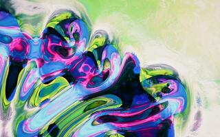 Abstract flowing liquid, 3d rendering. photo