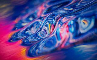 Abstract flowing liquid, 3d rendering. photo