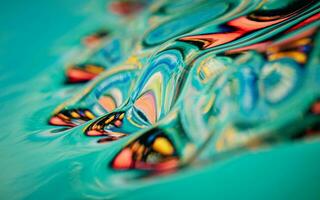 Abstract flowing liquid, 3d rendering. photo