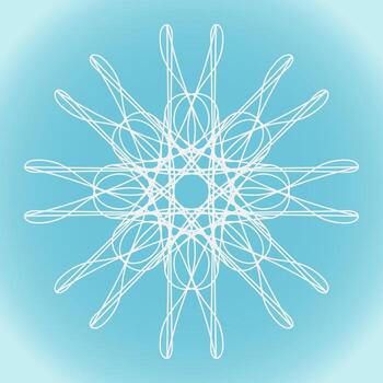 copo de nieve vector resumen forma en azul degradado antecedentes