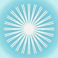 Snowflake vector abstract shape on blue gradient background