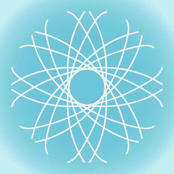 copo de nieve vector resumen forma en azul degradado antecedentes