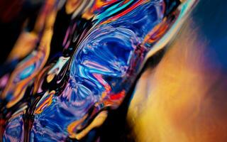 Abstract flowing liquid, 3d rendering. photo