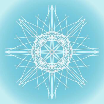 copo de nieve vector resumen forma en azul degradado antecedentes