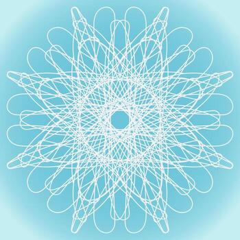 copo de nieve vector resumen forma en azul degradado antecedentes