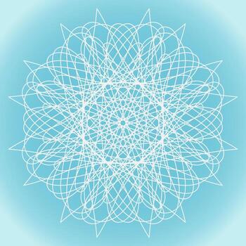 copo de nieve vector resumen forma en azul degradado antecedentes