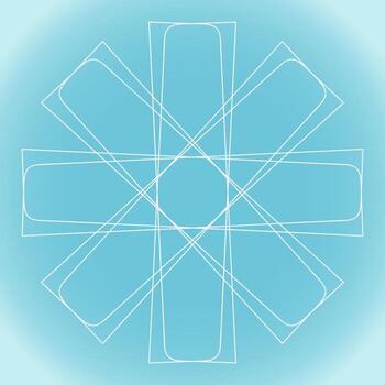 copo de nieve vector resumen forma en azul degradado antecedentes