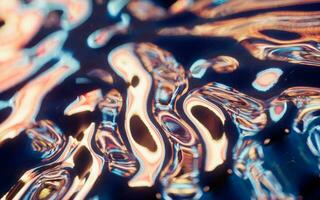 Abstract flowing liquid, 3d rendering. photo