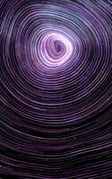 púrpura curva líneas vórtice, fantasía fondo, 3d representación. foto