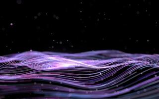 Purple curve lines vortex, fantasy background, 3d rendering. photo