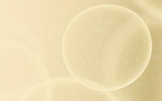 Golden transparent bubble background, 3d rendering. photo