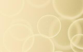 Golden transparent bubble background, 3d rendering. photo