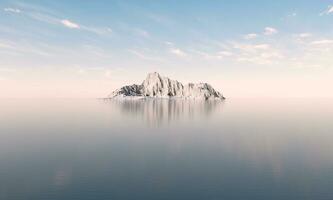 Snowy mountains background, 3d rendering. photo