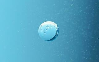 Water droplets and molecular structure, 3d rendering. photo