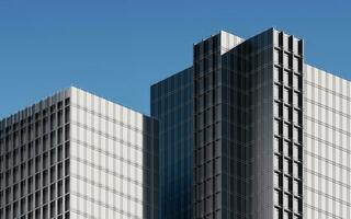 Urban building during the day, modular building,3d rendering. photo