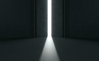 Open the door, success and hope, 3d rendering. photo