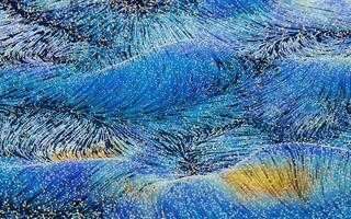Abstract flowing lines, flowing particles, 3d rendering. photo
