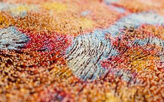 Abstract flowing lines, flowing particles, 3d rendering. photo
