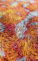 Abstract flowing lines, flowing particles, 3d rendering. photo