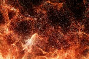 Red flowing particles, abstract background, 3d rendering. photo