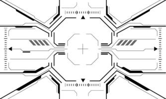 HUD sci-fi interface screen monochrome view design virtual reality futuristic technology display vector