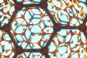 Cells and biological chain,molecules and abstract conception,3d rendering. photo