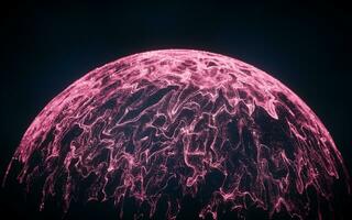 Wave particles with the shape of sphere, 3d rendering. photo