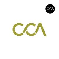 letra CCA monograma logo diseño vector