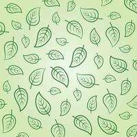 Green Leaves seamless pattern vector illustration