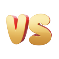 gold versus vs 3d render logo or golden versus vs logo text effect or 3d realistic vs render Related tags png