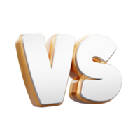 oro versus vs 3d hacer logo o dorado versus vs logo texto efecto o 3d realista vs hacer relacionado etiquetas png