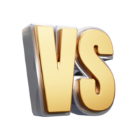 oro versus vs 3d hacer logo o dorado versus vs logo texto efecto o 3d realista vs hacer relacionado etiquetas png