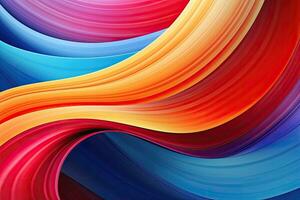 abstract background with multi-colored curved lines. 3d illustration, Abstract background. Colorful twisted shapes in motion, AI Generated photo