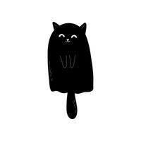 Black Ghost Cat vector