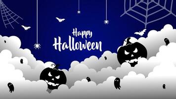 Halloween Sales Promotion poster or banner. Spooky Halloween template, Background or website banner. vector