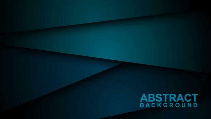 Turquoise green and blue background vector layers overlapping on dark space for background design