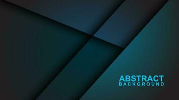 Turquoise green and blue background vector layers overlapping on dark space for background design