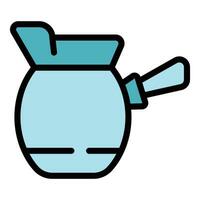 Delight coffee pot icon vector flat