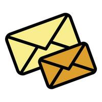 Send mail icon vector flat