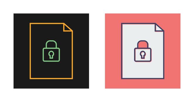 Secure Document Vector Icon