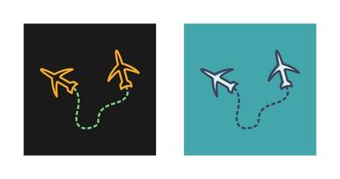 Round Travel Flights Vector Icon