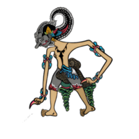 wayang, bima werkudara vector ilustración en transparente antecedentes. aislado, generativo ai, generativo ai png