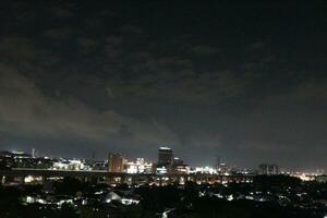 View of the urban night scene photo