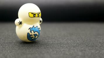 White ninja easter eggs standing photo