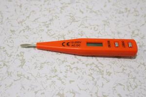 Close-up of a pen voltage meter photo