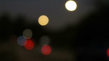 Circle lights with blur effect photo