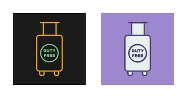 Duty Free Luggage Vector Icon